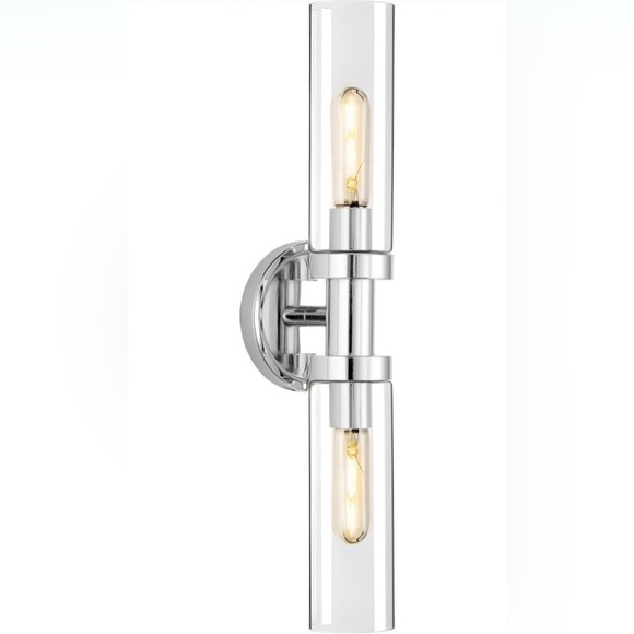Chrome Light Sconce, Vanity lighting, Hallway, Vertical or Horizontal - Picture 2 of 8